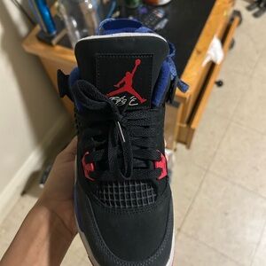 Jordan Kids Black and Blue Sneakers with Red Highlights